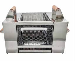 Churrasqueira Ecológica Para Apartamento Sem Fumaça 2 Grelhas