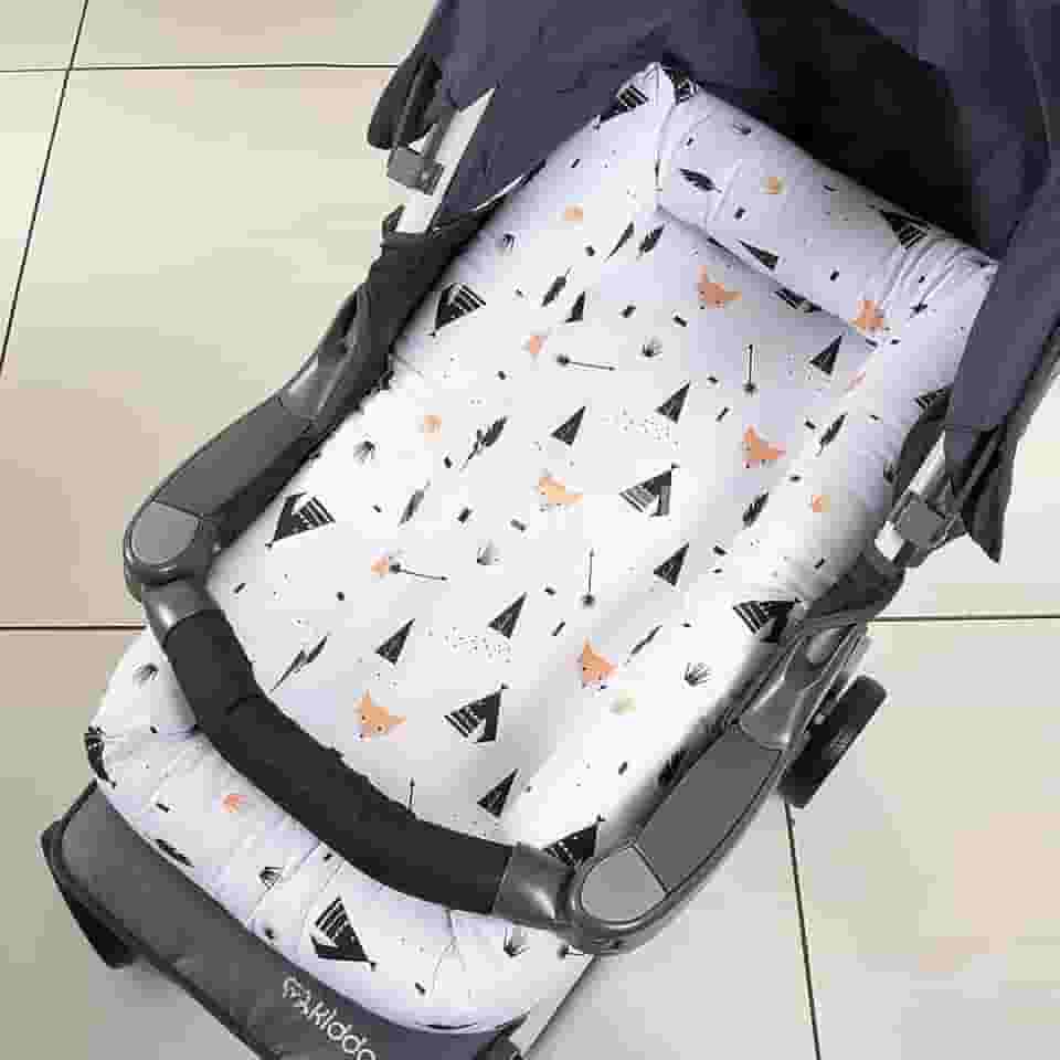 Biramar Baby Fox Ninho para Carrinho e Mini Berço, Branco/Preto, 64 x 36 x 10 cm