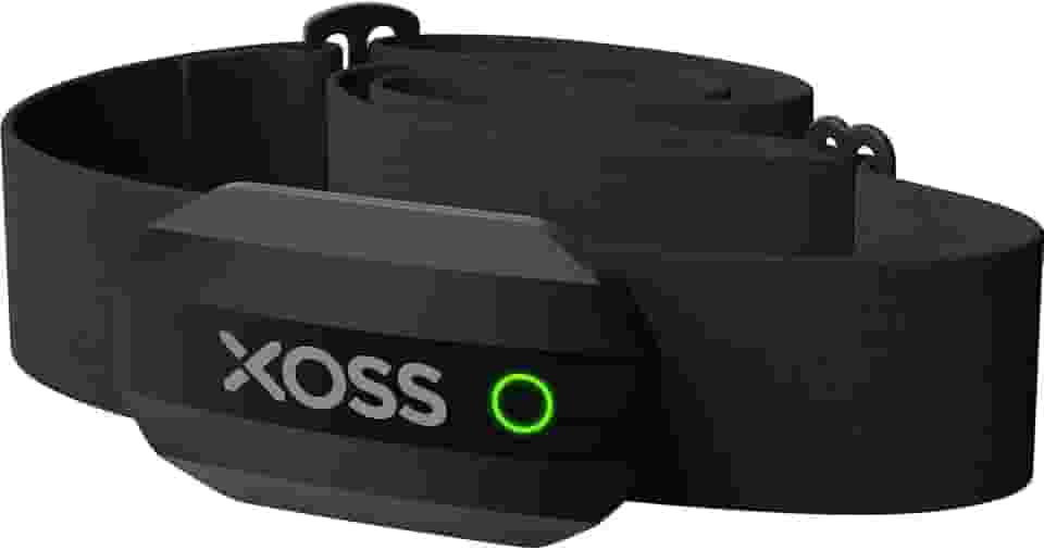 XOSS – Pulseira de peito com monitor de frequência cardíaca, Bluetooth 4.0, frequência cardíaca sem fio, com alça no peito, acessórios saudáveis, Black Bluetooth&ant+