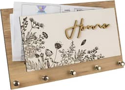 Porta-Chaves e Organizador Floral MDF Madeira 100%