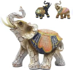 Elefante Decorativo Em Resina Indiano Sabedoria Sorte (P300)