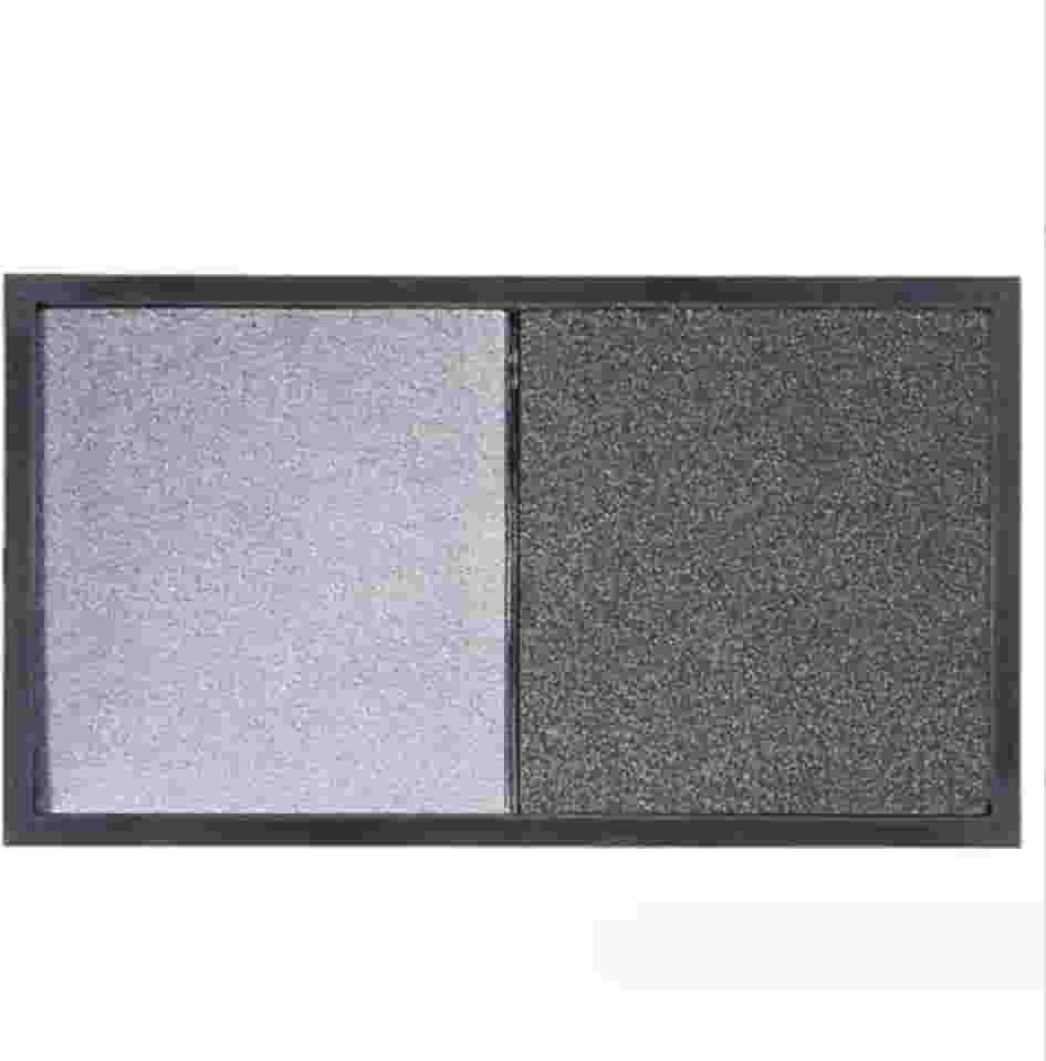 Tapete de desinfecção, tapete higienizador, tapete de entrada multifuncional, tapete de banho para pés, tapete de sapato, casa, hotel (cinza)