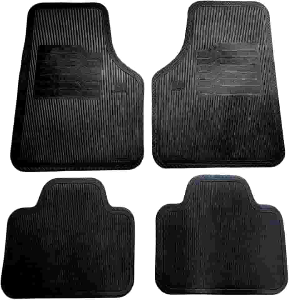 Kit 4 Tapetes Automotivos Universais - Encaixe Perfeito p/Todos Carros - Borracha Lavável