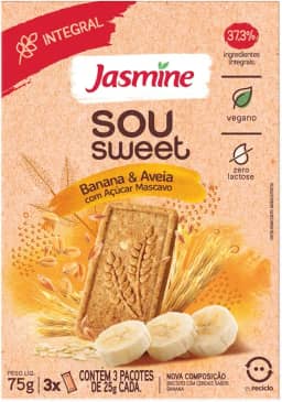 Jasmine Sou Sweet Banana e Aveia com Açúcar Mascavo Integral 75g