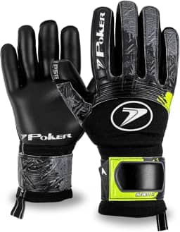 Luva De Goleiro Profissional Poker Infinity 2 Látex Alemão Grip Gel Gramado Sintético Natural Grama Society Campo Profissional Futebol Oficial