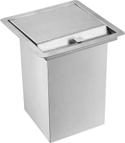 Lixeira De Embutir American Steel Quadrada Gourmet 4 Litros