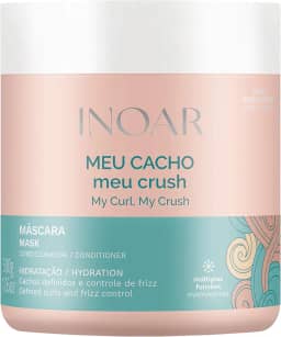 Inoar, Máscara Capilar Meu Cacho Meu Crush – Hidratação, Brilho e Definição com Colágeno Vegetal e Vitamina E - 500ml