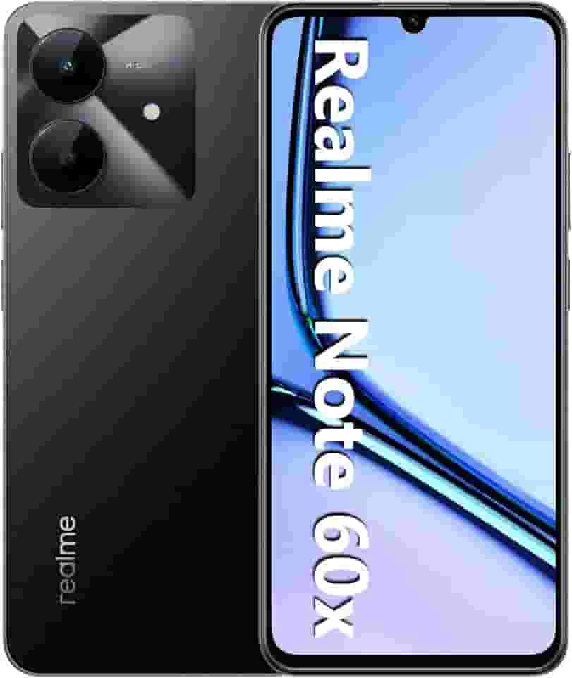 Smartphone Realme Note 60x RMX3938 3 GB de RAM/ 64 GB/Bateria de 5000mAh e tela de 6,74' 90Hz HD/Midnight Black (Preto)