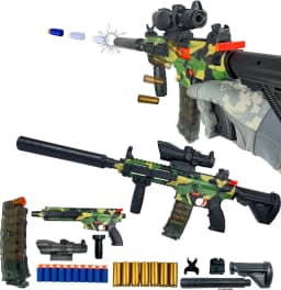 Fuzil Arma De Brinquedo Rifle De Dardos De Espuma Com Ventosa E Capsulas M16