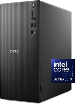Dell Tower Desktop ECT1250 - Processador Intel Core Ultra 7-265, Intel UHD Graphics, memória DDR5 5600MT/s de 32GB, SSD M.2 de 1 TB, leitor de cartão SD 3.0, teclado e mouse com fio, serviço básico no