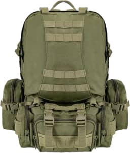 55L Mochila Masculina Viagem, Sistema Molle, Mochila de Grande Capacidade para Caminhadas, Acampamentos e Atividade ao Ar Livre