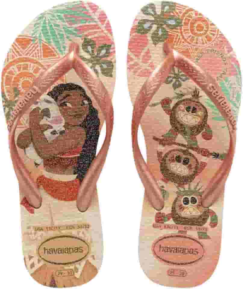 Chinelo Infantil Havaianas Slim Princesas Disney Moana Menina