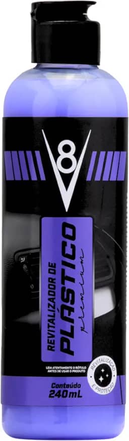 V8, Revitalizador de plásticos automotivos, 240 ml, Roxo