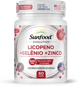 LICOPENO + SELÊNIO + ZINCO 500MG 60 CAPSULAS SUNFOOD EVOLUTION