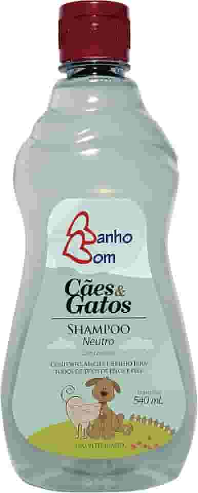 Shampoo Neutro Banho Bom Cães e Gatos 540 mL