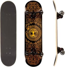 Skate Street Completo Montado Profissional PRO-II Maple Preto Black Dragon 120KG Life Dreams