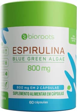 Espirulina 400 mg 60 cápsulas - Bioroots - Imunidade e Energia