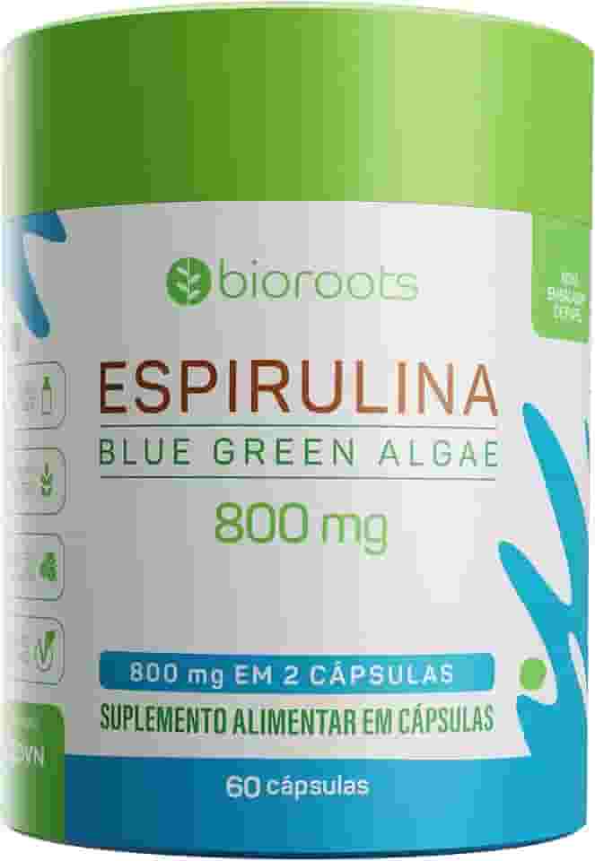 Espirulina 400 mg 60 cápsulas - Bioroots - Imunidade e Energia