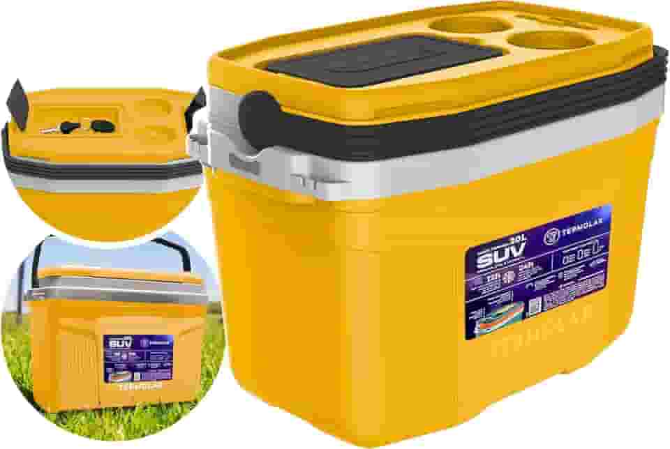 Caixa Térmica Cooler Com Alça Praia Pesca Camping 20 Litros