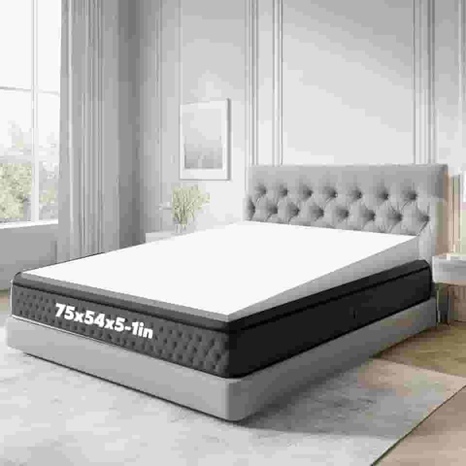 Cinnvoice Cunha de colchão, cunha inclinada para refluxo ácido, dor no pescoço e nas costas, ronco, elevador ajustável sob o colchão, suporte para quarto (12 cm completo)