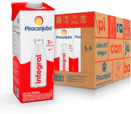Pack de Leite Integral Piracanjuba 1L - 12 Unidades