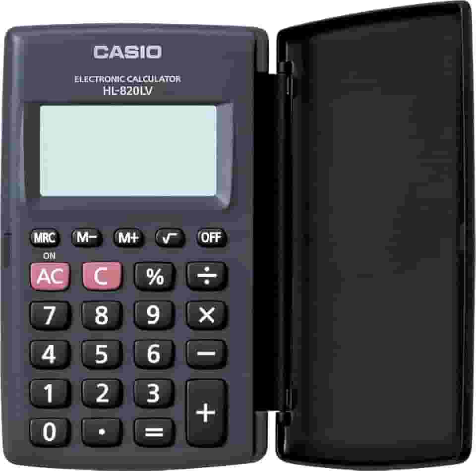 CALCULADORA DE BOLSO 8 DIGITOS HL820LV PRETA CASIO