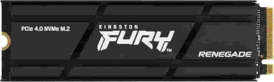 Kingston SSD interno para jogos Fury Renegade PCIe Gen 4.0 NVMe M.2 de 1 TB com dissipador de calor | Pronto para PS5 | Até 7300 MB/s | SFYRSK/1000G