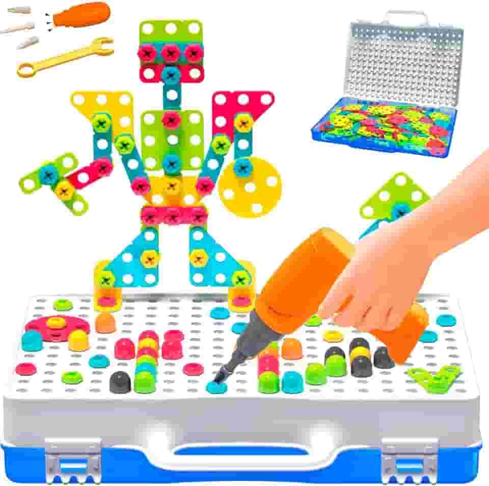 Jogo de Blocos de Montar Construção Criativos 4 em 1, 237 Peças, Inclui Chave de Fenda