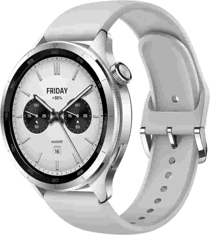 XIAOMI Relógio inteligente S4, rastreador de fitness, 1,43 AMOLED, bateria de 15 dias, chamada Bluetooth, mais de 150 modos esportivos, GPS de banda dupla, NFC, Android e iOS, prata