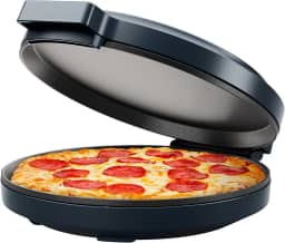 Chefman Everything Maker & Pizza Oven – Máquina de pizza elétrica de bancada de 1440W com pratos antiaderentes de 30 cm, além de fazer quesadillas, omeletes e muito mais, com luzes indicadoras e