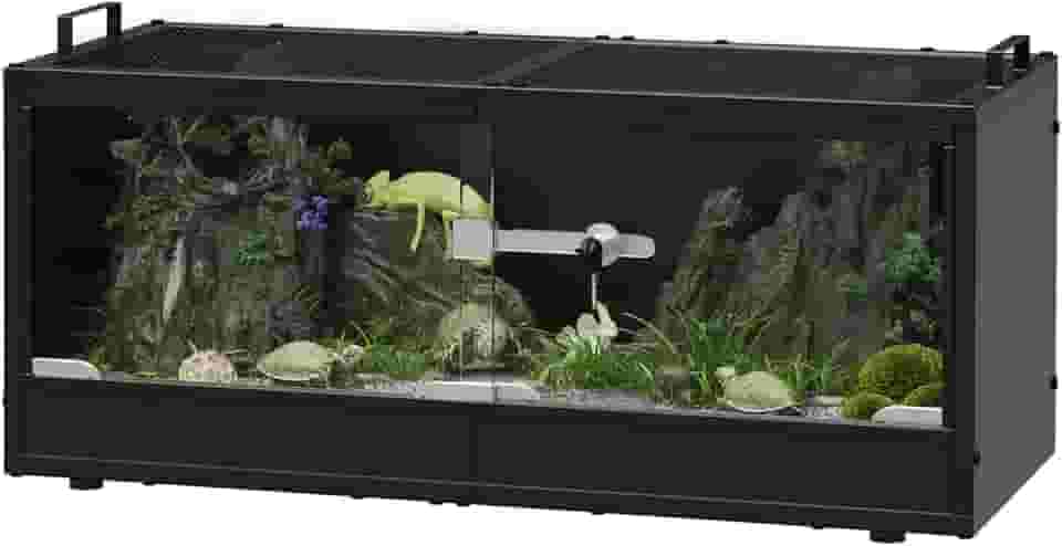 Terrário para répteis, preto