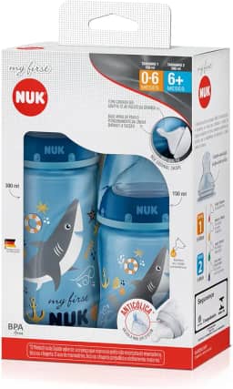 NUK Kit Mamadeira My 1St S1 150 Ml S2 300 Ml Boy - Azul