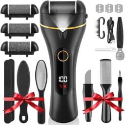 Kit de Remoção de Calos de Pé Elétrico, Removedor de Calos 10 em 1 Profissional Lixador de pé Elétrico Premium, Removedor de Calos Elétrico para Pés, Ferramentas Profissionais para Pedicure