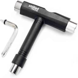 Stoked Ride Shop Ferramenta de skate tudo em um – Kit de ferramentas de skate multifuncional com chave Allen e chave de fenda Phillips tipo L