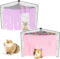 2 peças de cama para furões e cama de dormir para furões, chinchilas, pequenos animais de estimação (cinza com rosa, cinza com roxo, formato de coração)