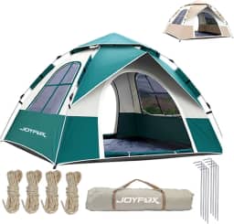 Barraca Camping Autoamatica Impermeavel 3-4 Pessoas 210 * 200 * 130cm, Praia Acampamento Duas Portas E Duas Janelas, Ventilação De Quatro Lados