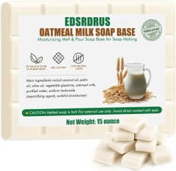 Base de sabão de glicerina de 425 g – Base perfumada de sabão derretido e derramado para artesanato DIY, fácil de cortar, vegano e natural, hidratante e suave na pele para suprimentos de fabricação de