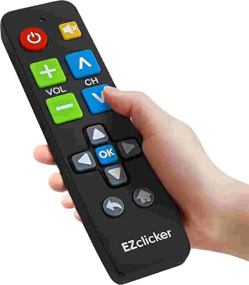 Controle remoto universal de TV com botão grande apenas para todas as Panasonic (preto) simplificado e fácil de usar (2 pilhas AAA não incluídas)