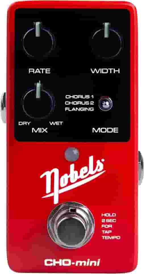 Novo Pedal de Chorus Mini Nobels CHO-mini com Tap Tempo, 3 Modos de Modulação Operação em Mono e Estéreo, Bypass True e Buffered, Design Compacto em Metal com Mounty-P para Pedalboard de Guitarra
