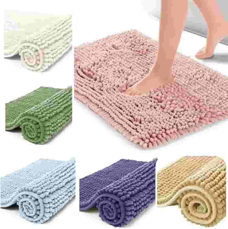 Kit 2 Tapetes Banheiro Bolinha Antiderrapante 38x58cm - Gelo