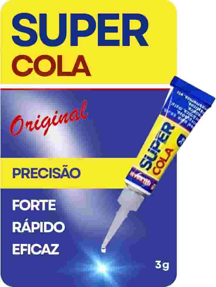 Super Cola Instantânea, Fórmula Nova, 3g, Secagem Rápida e Ultra Forte, para Plástico, Metal, Borracha, Cerâmica e Madeira