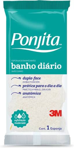 Ponjita, 3M, Esponja para Banho, Amarela