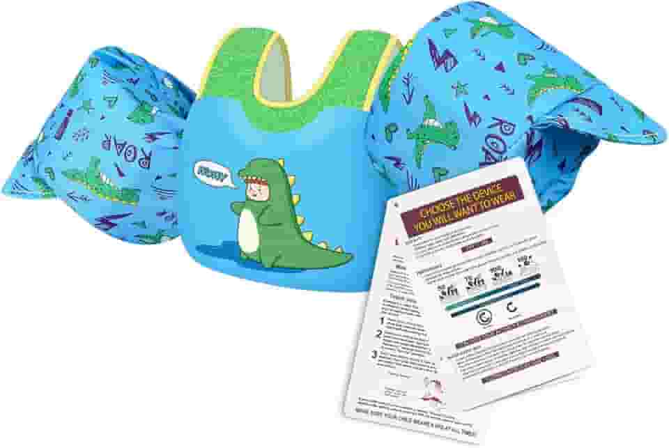 BLUEMARS Colete salva-vidas infantil USCG para crianças de 1/2/3/4/5/6 anos de idade, Boias infantis aprovadas pela Guarda Costeira para natação na piscina, passeios de barco, asas de água para