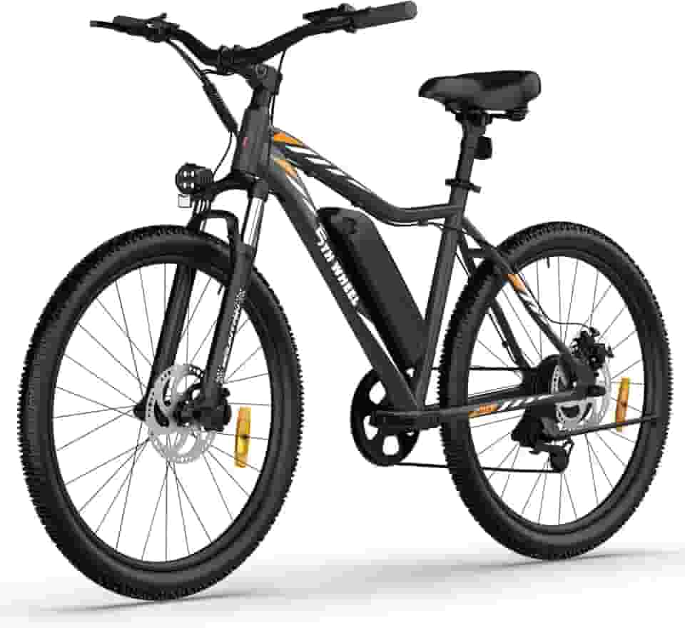 5TH WHEEL Bicicleta elétrica Mate para adultos – Motor de pico de 1000 W, velocidade máxima de 37 km/h, bateria removível de 468 WH, engrenagens de 7 velocidades e haste ajustável – Bicicleta elétrica