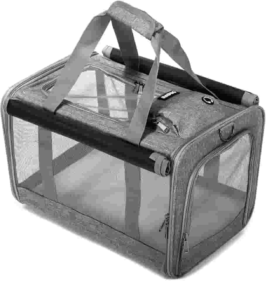 Bolsa Transporte Pet Grande Viagem Avião MADOG Wind (Cinza)