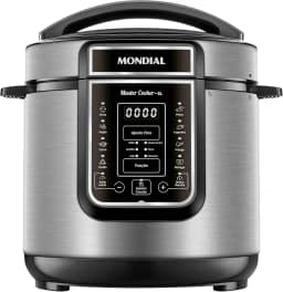 Panela de Pressão Elétrica Digital 6L, Mondial, Preto/Inox, 1000W, 220V - PE-60-6L-I