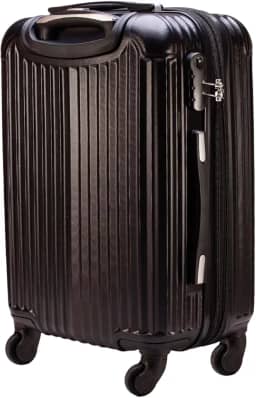 Mala de Viagem de Bordo Abs 10kg Expansiva ANAC 360 Graus com Senha (Preto)