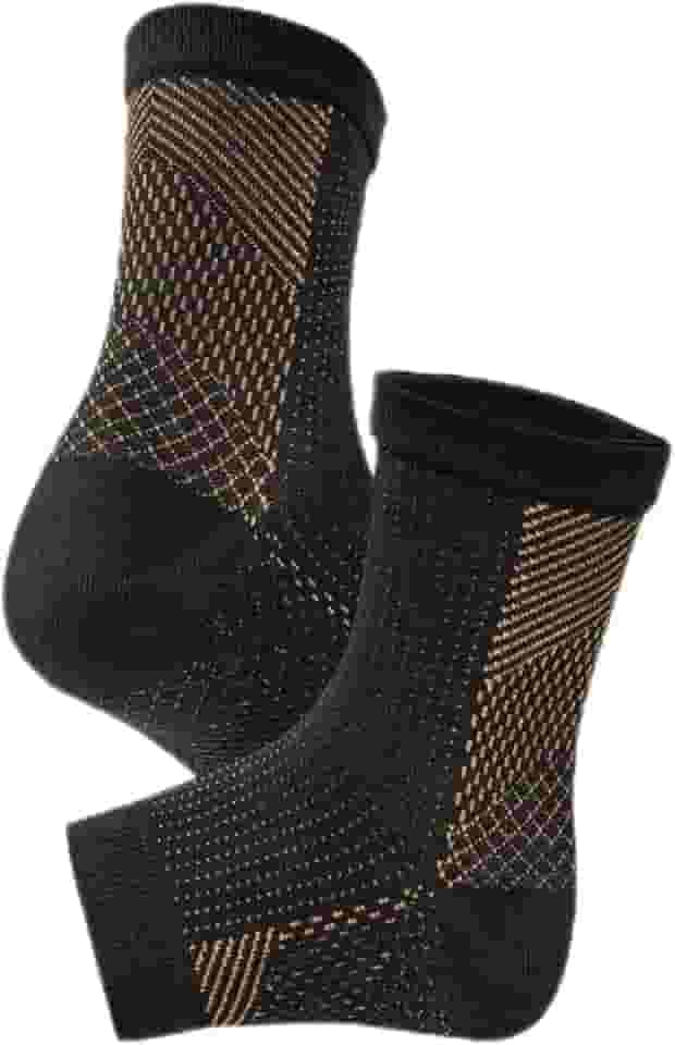 Meia de Compressão Esportiva, Malha Respirável, Suporte para Tornozelo, Branco