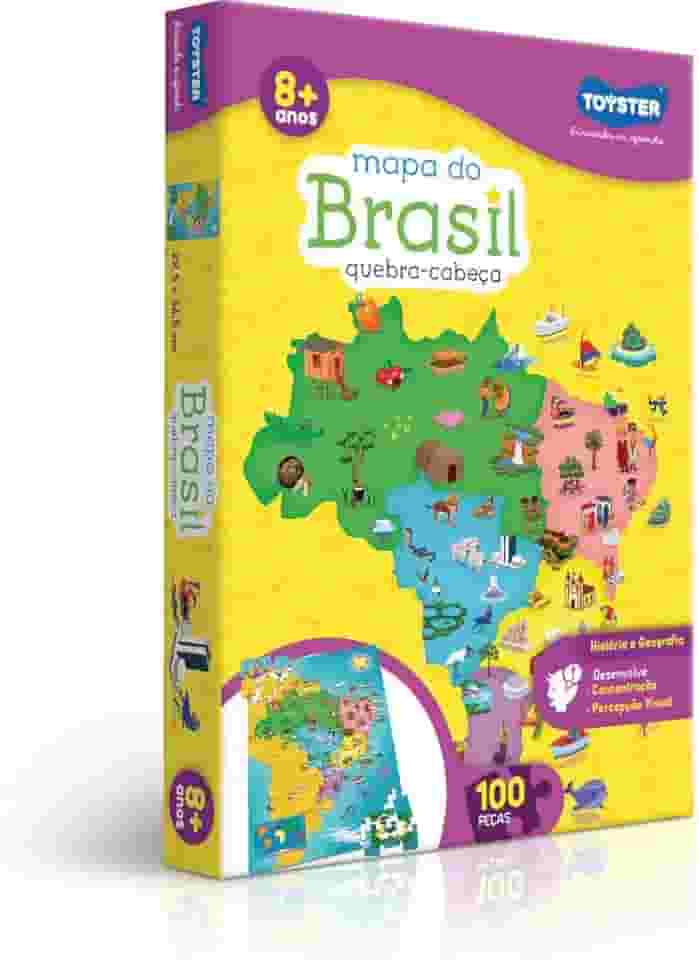 Toyster - Quebra-Cabeça: Mapa do Brasil - 100 peças