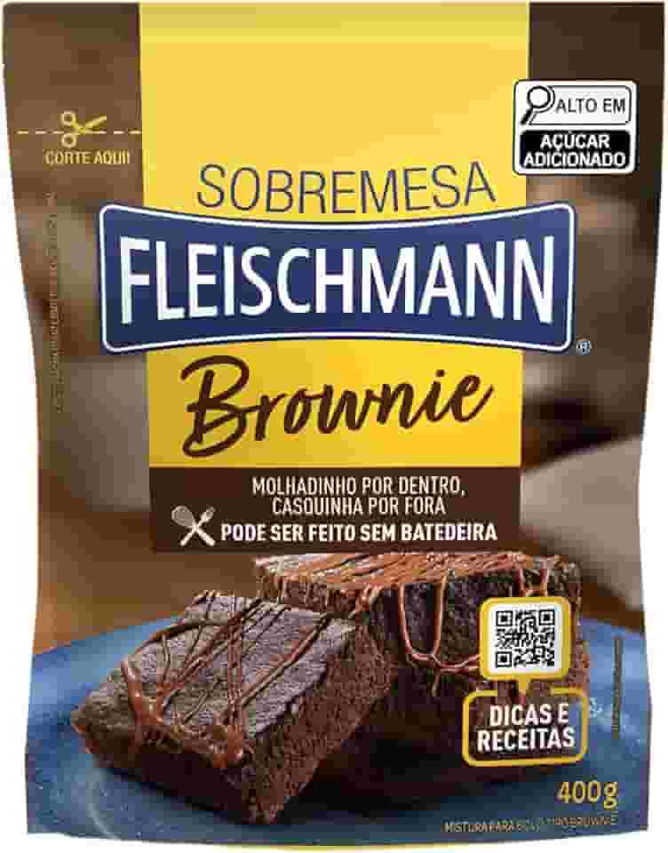 Mistura para Bolo Brownie Fleischmann Sobremesa Sachê 400g